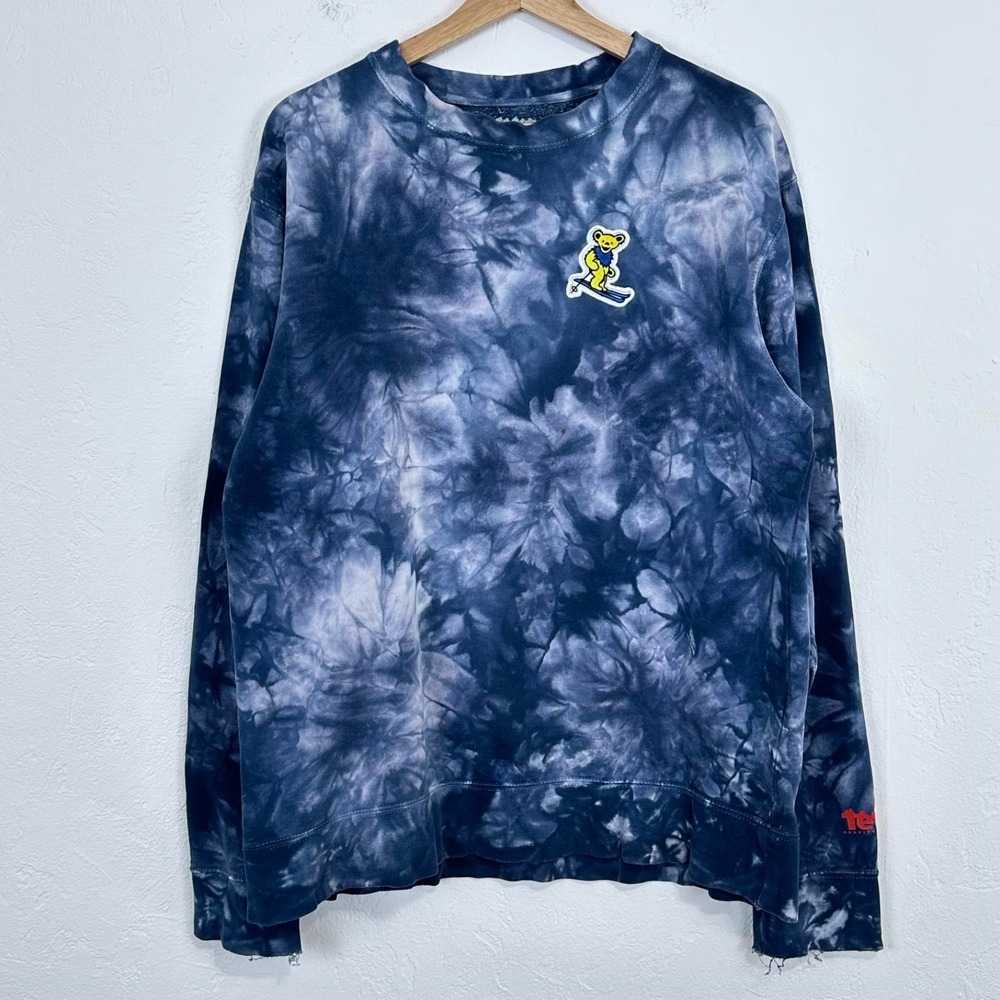 Teton Gravity Research Mens Grateful Dead Sweatshirt Size Medium Bear Tie Dye